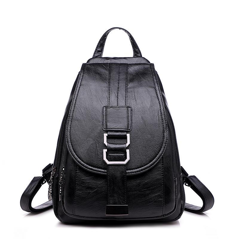 Women Simple Backpacks High Quality Leather Pure Zipper Shoulder Crossbody Bags for Teenage Girls Travel Female School Backpack, Black
Women Simple Backpacks High Quality Leather Pure Zipper Shoulder Crossbody Bags for Teenage Girls Travel Female School Backpack, Black