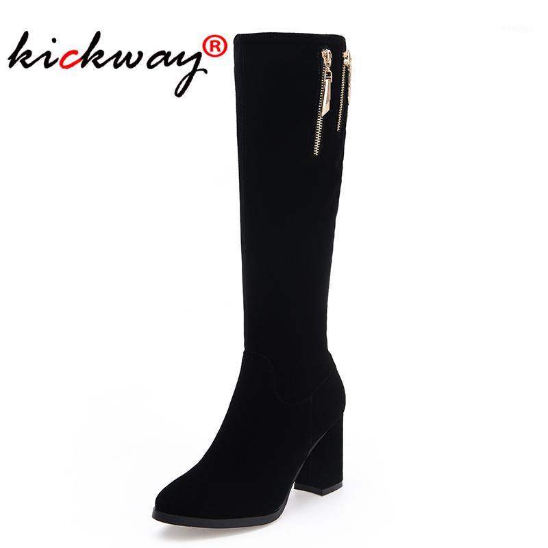 Women Knee High Boots Fashion Suede Leather Heels Black Zipper Winter Boots For Women Round Toe Female Booties Large Size 10 431
Women Knee High Boots Fashion Suede Leather Heels Black Zipper Winter Boots For Women Round Toe Female Booties Large Size 10 431