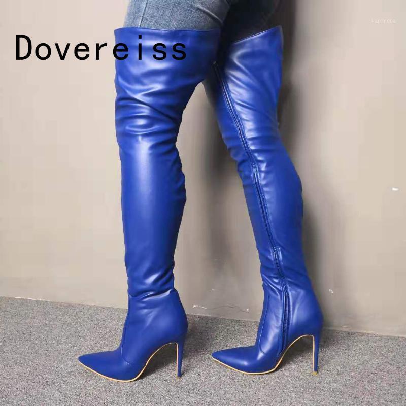 Dovereiss Fashion Women's Shoes Winter Pointed Toe sexy Zipper new Pure color blue Over the knee boots Stilettos heels 35-471
Dovereiss Fashion Women's Shoes Winter Pointed Toe sexy Zipper new Pure color blue Over the knee boots Stilettos heels 35-471