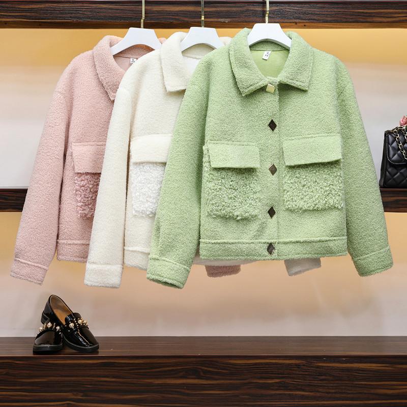 2020 Autumn Winter New Students Thick Velvet Short Coat Female Korean Version of Loose Fur One Plush Coats and Jackets Women, Beige
2020 Autumn Winter New Students Thick Velvet Short Coat Female Korean Version of Loose Fur One Plush Coats and Jackets Women, Beige
