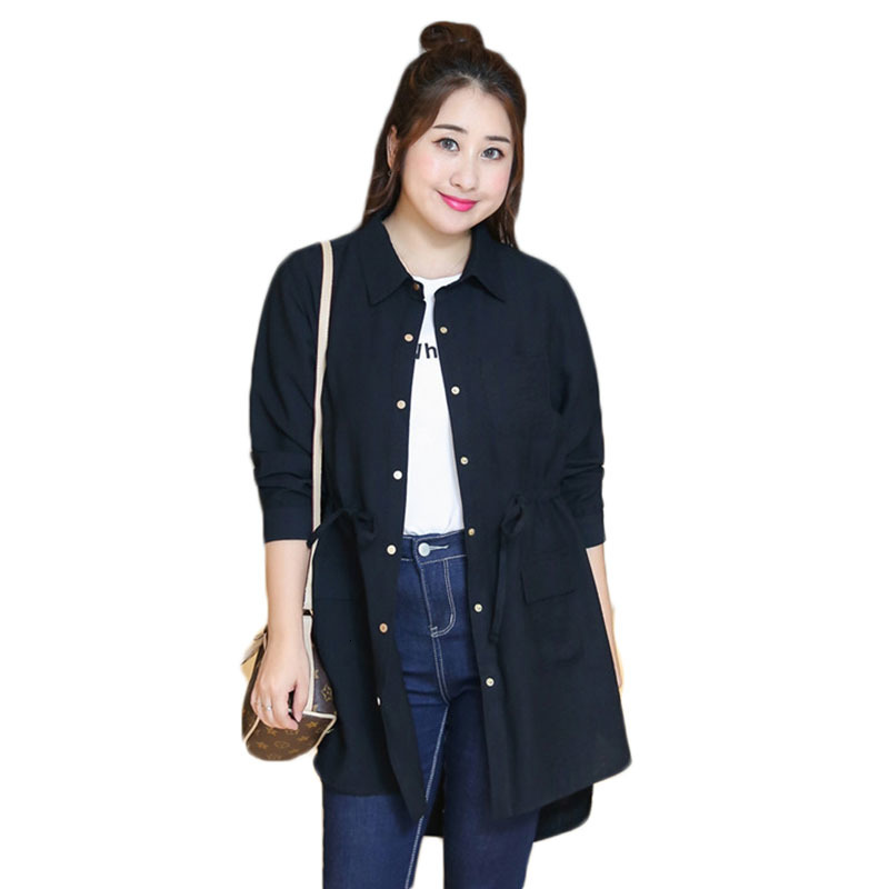 2021 Spring Autumn New Women's Blouse and Tops Korean Loose Long-sleeved Shirts Single-breasted Ladies Thin Trench Coats Y302 8znk, Black
2021 Spring Autumn New Women's Blouse and Tops Korean Loose Long-sleeved Shirts Single-breasted Ladies Thin Trench Coats Y302 8znk, Black