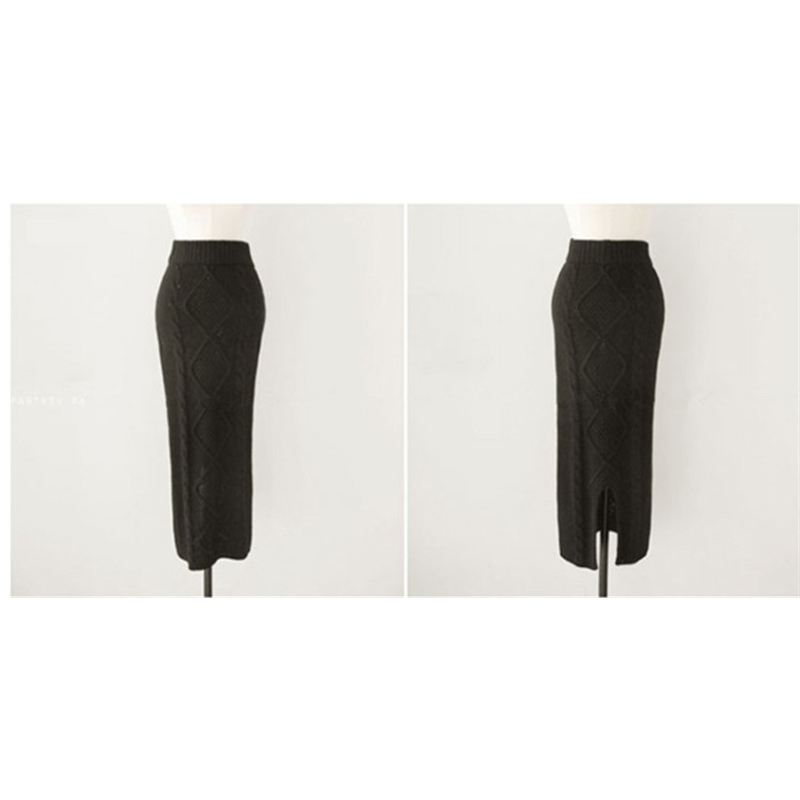 Autumn Winter Women Knitted 2 Piece Set Batwing Sleeve Loose TopsSlim Bodycon Skirt Female Sweater Suits high quality 201102