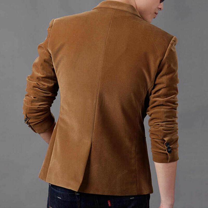2020 Men's Jacket Brand Clothing Casual Coat Blazer Men Slim Fit Jacket Men Corduroy Wedding Dress Plus Size Single Button