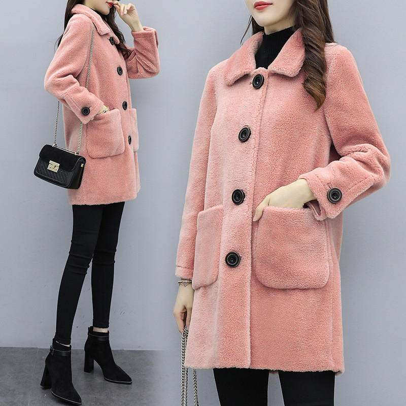 2021 Women Autumn Winter Jacket New Female Middle Length Woolen Fashion Sheep Shearing Coat Ladies Plus Size Overcoat A280 Uqgu, Blue
2021 Women Autumn Winter Jacket New Female Middle Length Woolen Fashion Sheep Shearing Coat Ladies Plus Size Overcoat A280 Uqgu, Blue