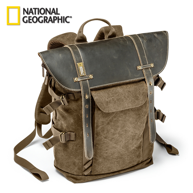 National Geographic Africa Collection NG A5290 A5280 Laptop Backpack SLR Camera Bag Canvas Leather Cover Photo Bag 201118