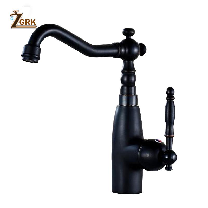 ZGRK Basin Faucets Black Retro Bathroom Sink Faucet Single Lever Tall Rotate Spout Bath Deck Hot Cold Mixer Tap 
ZGRK Basin Faucets Black Retro Bathroom Sink Faucet Single Lever Tall Rotate Spout Bath Deck Hot Cold Mixer Tap