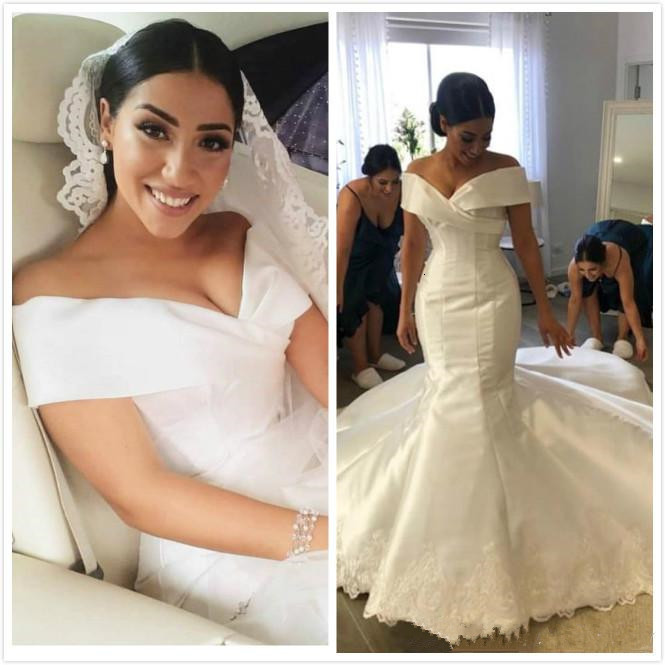 2021 New Wedding Dress Arabic Noble Simple Mermaid Satin with Low-necked v Elegant Gowns TGBF, Champagne
2021 New Wedding Dress Arabic Noble Simple Mermaid Satin with Low-necked v Elegant Gowns TGBF, Champagne