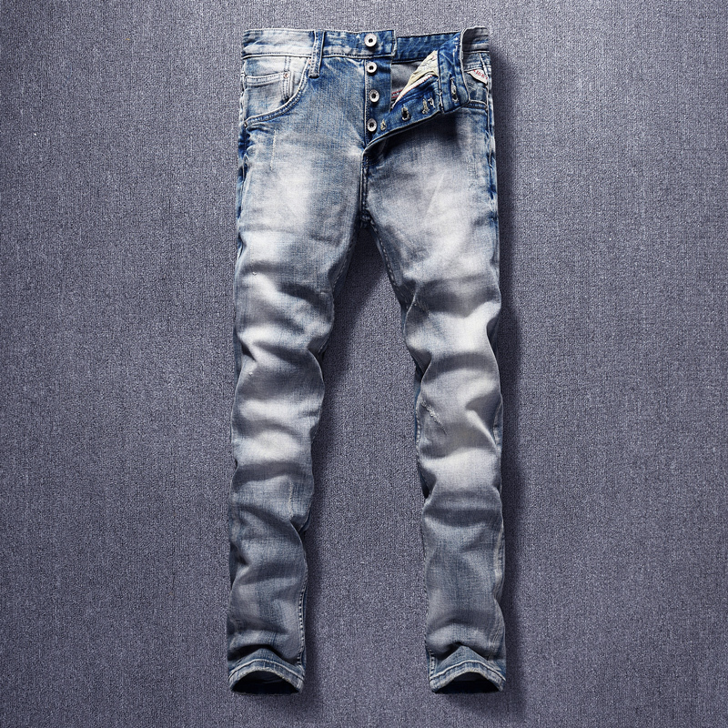 2021 New Italian Style Fashion Men Jeans High Quality Retro Light Blue Casual Classical Buttons Denim Pants Vintage Designer Trousers K2d4
2021 New Italian Style Fashion Men Jeans High Quality Retro Light Blue Casual Classical Buttons Denim Pants Vintage Designer Trousers K2d4
