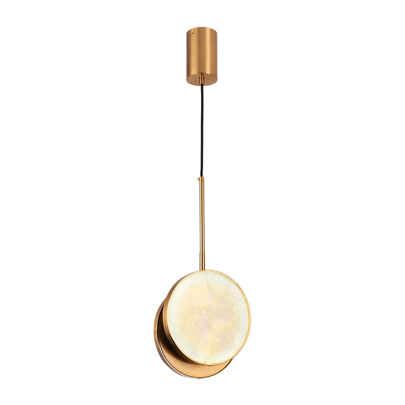 Natural Marble LED Pendant Lamp For Restaurant Bar Coffee Shop Interior Decor Nordic Simple Luxury Bedroom Copper Small Hanging Lights