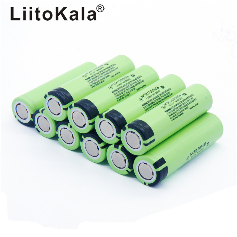 

Hot NEW 10pcs/lot LiitoKala original 18650 battery 3400mah 3.7v lithium battery for panasonic NCR18650B 3.7V flashlight battery