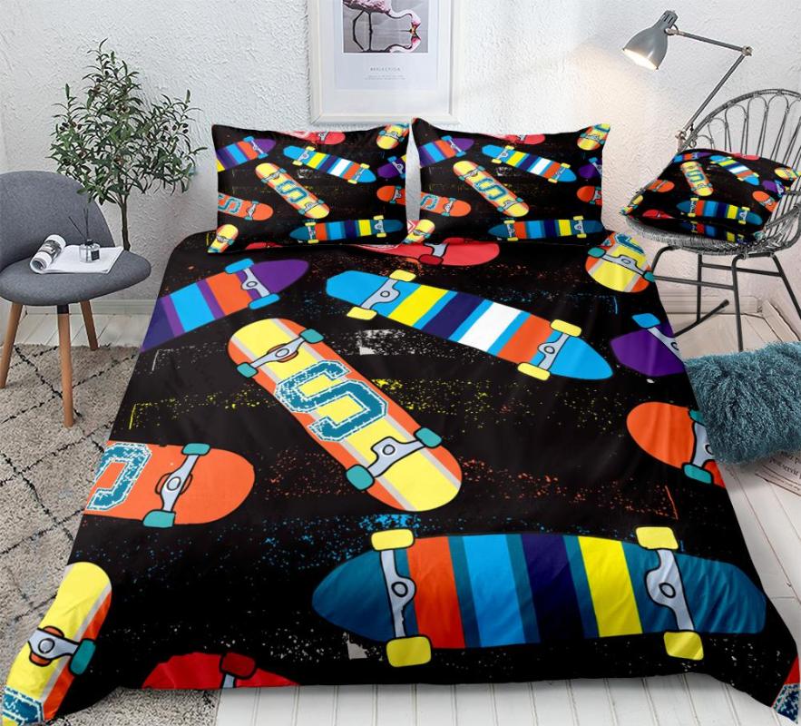 3 Pieces Skateboard Bedding Boys Teens Sports Cartoon Duvet Cover Set Colorful Quilt Cover Queen Black Bed Set Dropship, 01
3 Pieces Skateboard Bedding Boys Teens Sports Cartoon Duvet Cover Set Colorful Quilt Cover Queen Black Bed Set Dropship, 01