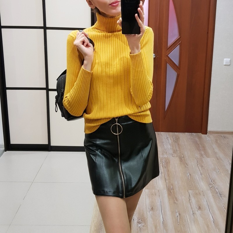 BYGOUBY Autumn Winter Turtleneck Sweater for Women Basic Pullover Sweater Thick Warm Knitted Ribbed Female Jumper Pull Femme 201017