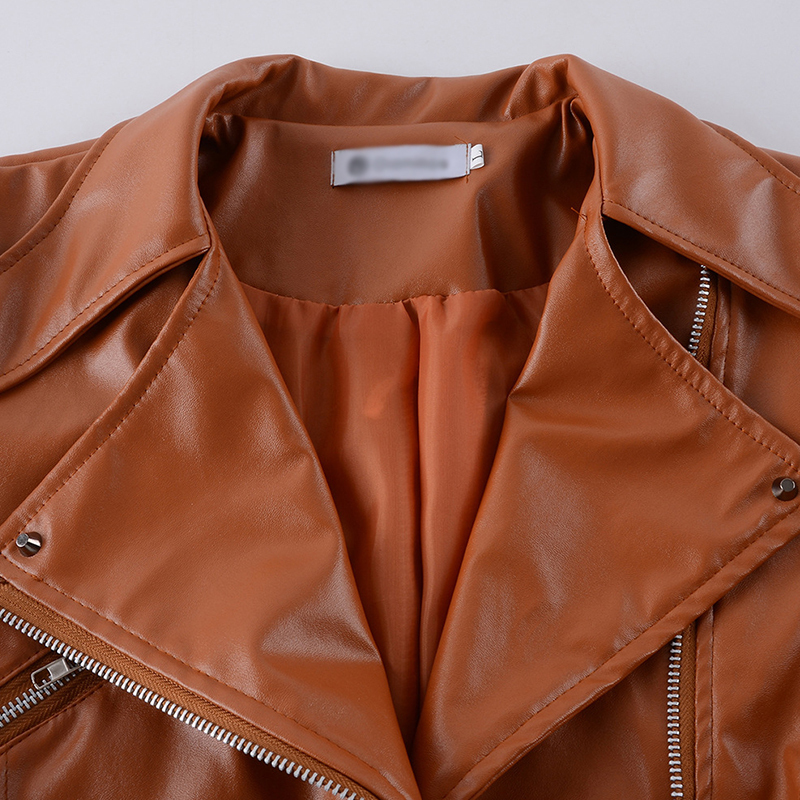 Autumn Black Leather Jacket Women Solid Plus Size Jackets Fashion Motorcycle Overcoats Female Causal Women Jacket Autumn 201029