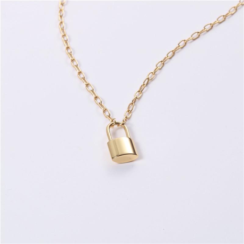 Pendant Necklaces High End PVD Finish Stainless Steel Jewelry Link Chain Padlock Necklace For Women
Pendant Necklaces High End PVD Finish Stainless Steel Jewelry Link Chain Padlock Necklace For Women
