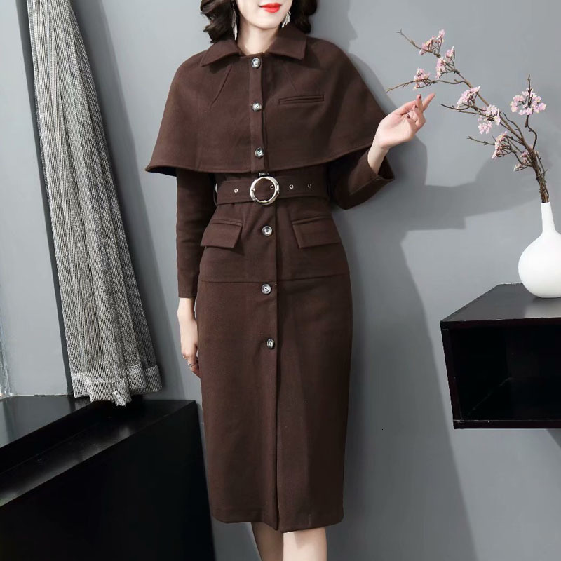 2021 New Autumn Single-breasted Long-sleeved Pocket Fine-wool Woven-fit Temperament Mantle Dress High Quality Suit 56lu, Brown
2021 New Autumn Single-breasted Long-sleeved Pocket Fine-wool Woven-fit Temperament Mantle Dress High Quality Suit 56lu, Brown