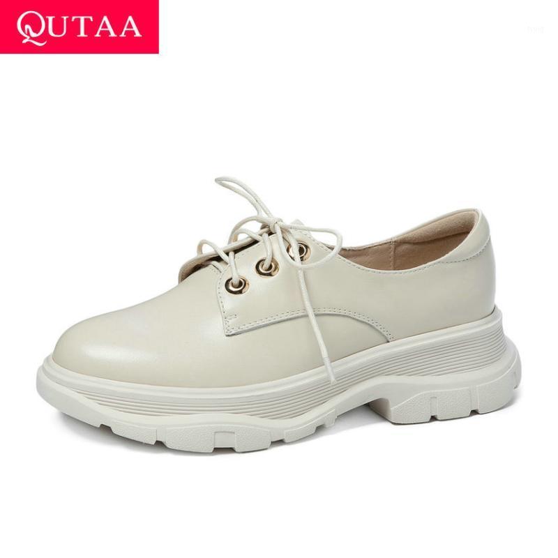 QUTAA 2021 Square Heel Lace Up Comfort Women Single Shoes Spring Autumn Cow Leather Casual Round Toe Ladies Pumps Size 34-391, Beige
QUTAA 2021 Square Heel Lace Up Comfort Women Single Shoes Spring Autumn Cow Leather Casual Round Toe Ladies Pumps Size 34-391, Beige