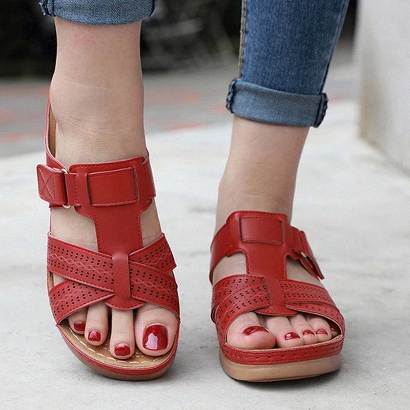 2020 Summer Women Premium Orthopedic Open Toe Sandals Vintage Anti-slip Breathable Leather Casual Female Platform Retro Shoes #z40H, Black
2020 Summer Women Premium Orthopedic Open Toe Sandals Vintage Anti-slip Breathable Leather Casual Female Platform Retro Shoes #z40H, Black