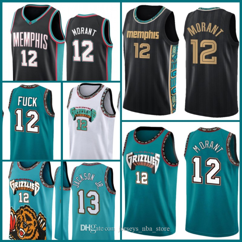MemphisGrizzliesJersey 12 Ja Morant Jerseys Basketball 13 Jaren Jackson Jr. Mike 10 Bibby Kevin 7 Durant James 13 Harden Men