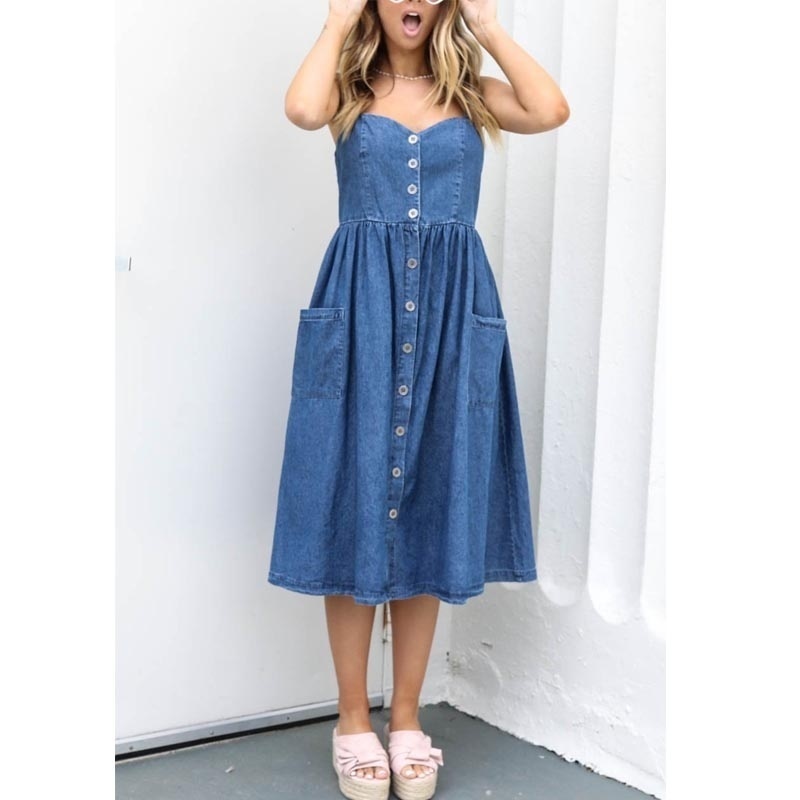 Sexy Summer Dress Women pocket Backless Pleated Sling Dresses spaghetti Strap Neck Casual Beach Dress Sleeveless Vestidos T200619