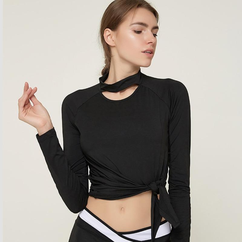 Small High Collar Sports Wear Fitness Running Yoga Clothes Women Long Sleeve Sweat Absorption Camiseta Mujer Workout Top For Gym, Black
Small High Collar Sports Wear Fitness Running Yoga Clothes Women Long Sleeve Sweat Absorption Camiseta Mujer Workout Top For Gym, Black