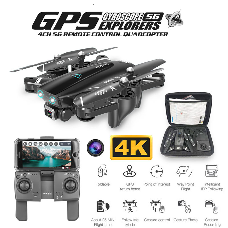 S167 GPS Drone With Camera 5G RC Quadcopter Drone 4K WIFI FPV Foldable Off-Point Flying Gesture Photos Video Helicopter Toy LJ200911
S167 GPS Drone With Camera 5G RC Quadcopter Drone 4K WIFI FPV Foldable Off-Point Flying Gesture Photos Video Helicopter Toy LJ200911