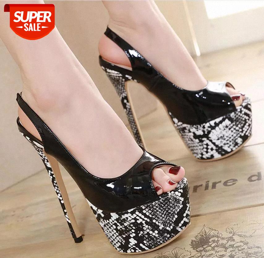 2020 New Platform Sandals Pumps Peep Toe Super 16cm Thin High Heels Sandals Back Strap Fashion Patent Leather Party Shoe #Gq3L, Black
2020 New Platform Sandals Pumps Peep Toe Super 16cm Thin High Heels Sandals Back Strap Fashion Patent Leather Party Shoe #Gq3L, Black