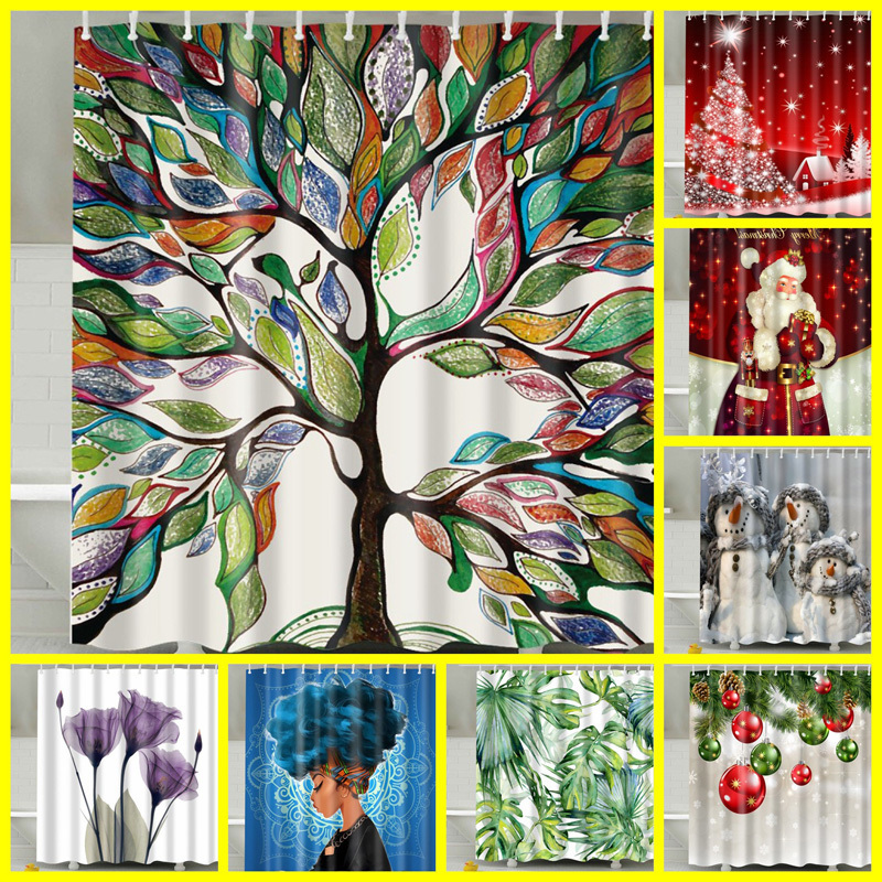 180*180cm Shower Curtains Digital Printed Bathroom Polyester Shower Curtain Large Tree Design Cartoon Shower Curtains Multi Style
180*180cm Shower Curtains Digital Printed Bathroom Polyester Shower Curtain Large Tree Design Cartoon Shower Curtains Multi Style