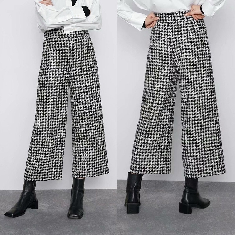 2021 New Printed Chess Tweed Female Loose Wide Leg Elegant Pants Houndstooth Ladies Office Bottoms Women's Pockets Tartan Patns 29QP, Plate
2021 New Printed Chess Tweed Female Loose Wide Leg Elegant Pants Houndstooth Ladies Office Bottoms Women's Pockets Tartan Patns 29QP, Plate