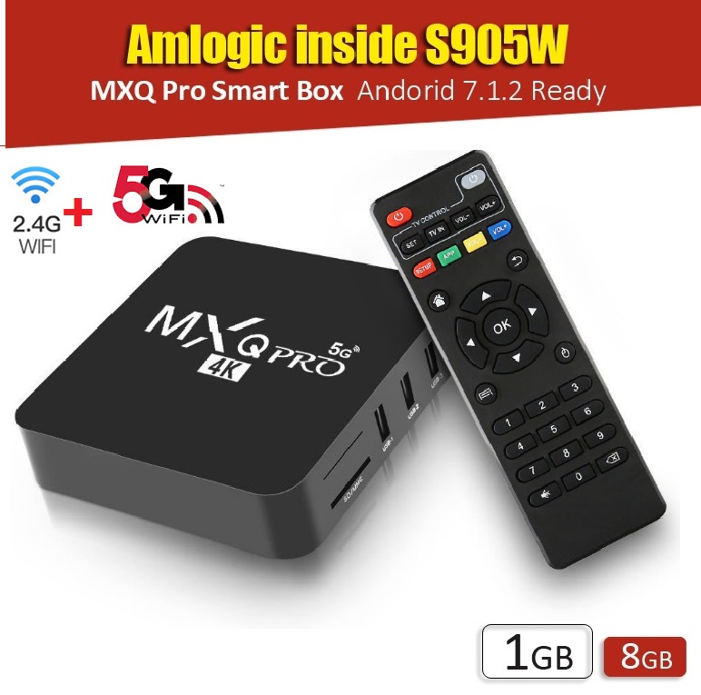 Upgrade MXQ Pro Amlogic S905W 2.4G+5G WiFi Android 7.1 1+8GB Smart TV Box Better Than X96 TX3
Upgrade MXQ Pro Amlogic S905W 2.4G+5G WiFi Android 7.1 1+8GB Smart TV Box Better Than X96 TX3