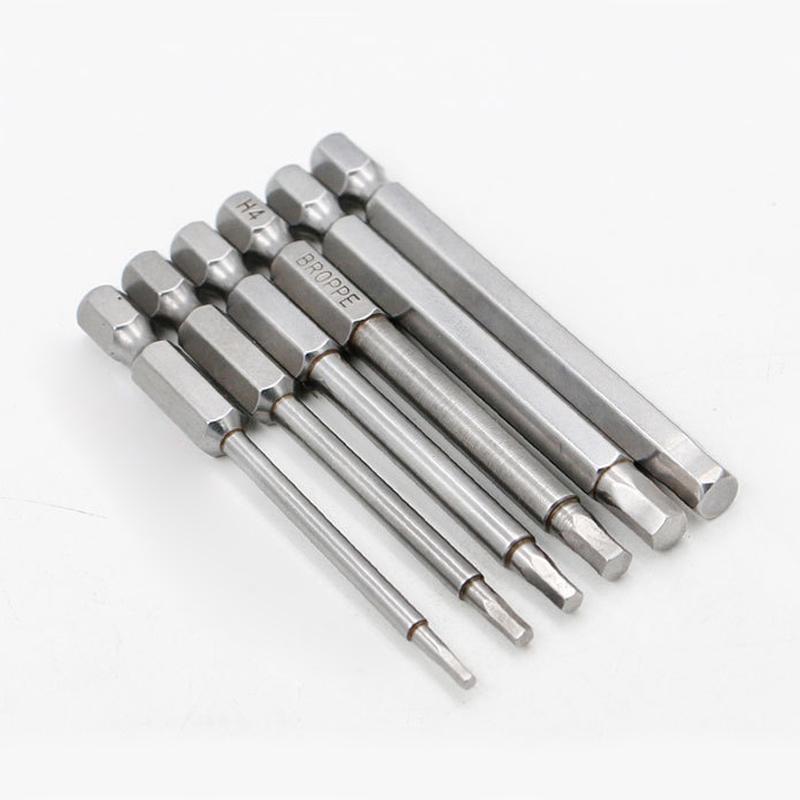 6 Pcs/set 1/4" 75mm 2-6mm Hex Screwdriver Bits S2 Material Magnetic Electric Drill Hexagonal Screwdriver Head Power Driver Tools
6 Pcs/set 1/4" 75mm 2-6mm Hex Screwdriver Bits S2 Material Magnetic Electric Drill Hexagonal Screwdriver Head Power Driver Tools
