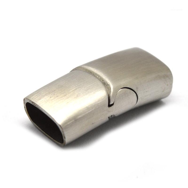 10pcs/lot custom hole:12.3*6.3/10*5mm Stainless Steel Magnetic Clasp for Leather Cord Magnet Lace Buckle Bracelet Jewelry1