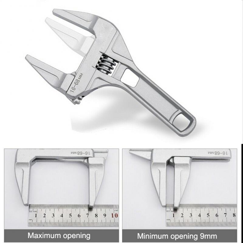 1pc Short Shank Adjustable Spanner Wrench16-68mm Multifunctional Large Opening Bathroom Wrench Nut Key Hand Tool Repair Set Tool
1pc Short Shank Adjustable Spanner Wrench16-68mm Multifunctional Large Opening Bathroom Wrench Nut Key Hand Tool Repair Set Tool