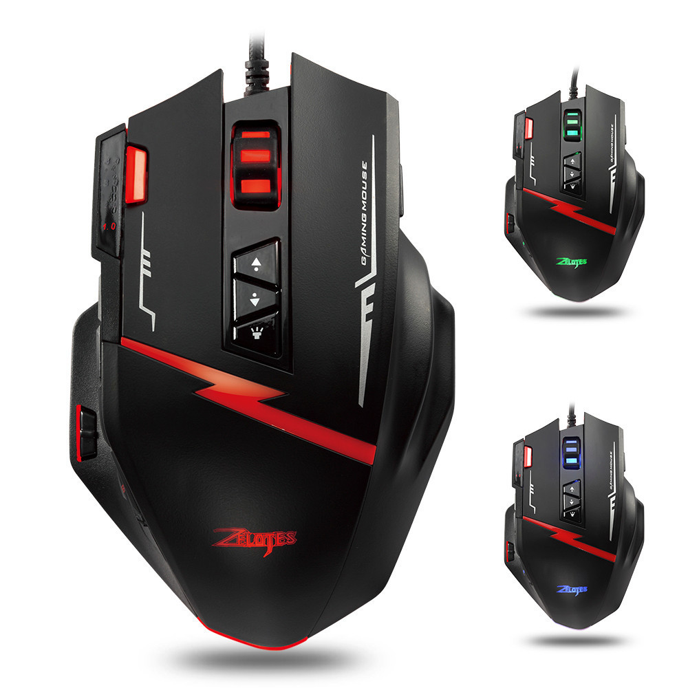 Zelotes C15 Gaming Mouse 7000 DPI 13 Programmable Buttons RGB LED Customizable Pc Desktop Office Entertainment Laptop Accessorie LJ201006
Zelotes C15 Gaming Mouse 7000 DPI 13 Programmable Buttons RGB LED Customizable Pc Desktop Office Entertainment Laptop Accessorie LJ201006