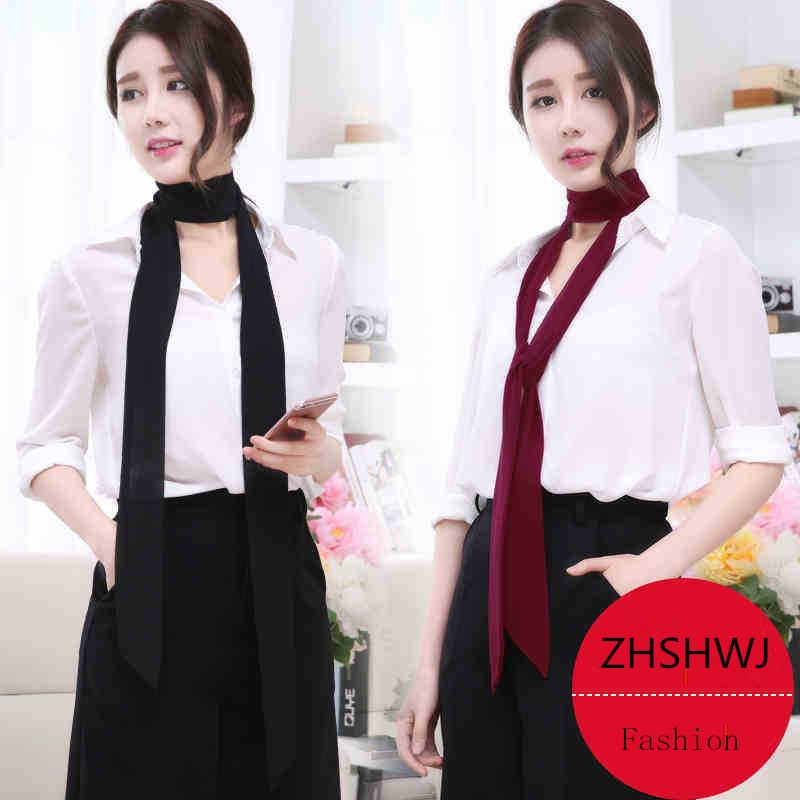 Narrow scarf women scarves spring and summer solid color chiffon long scarf belt black and white small ribbon
Narrow scarf women scarves spring and summer solid color chiffon long scarf belt black and white small ribbon