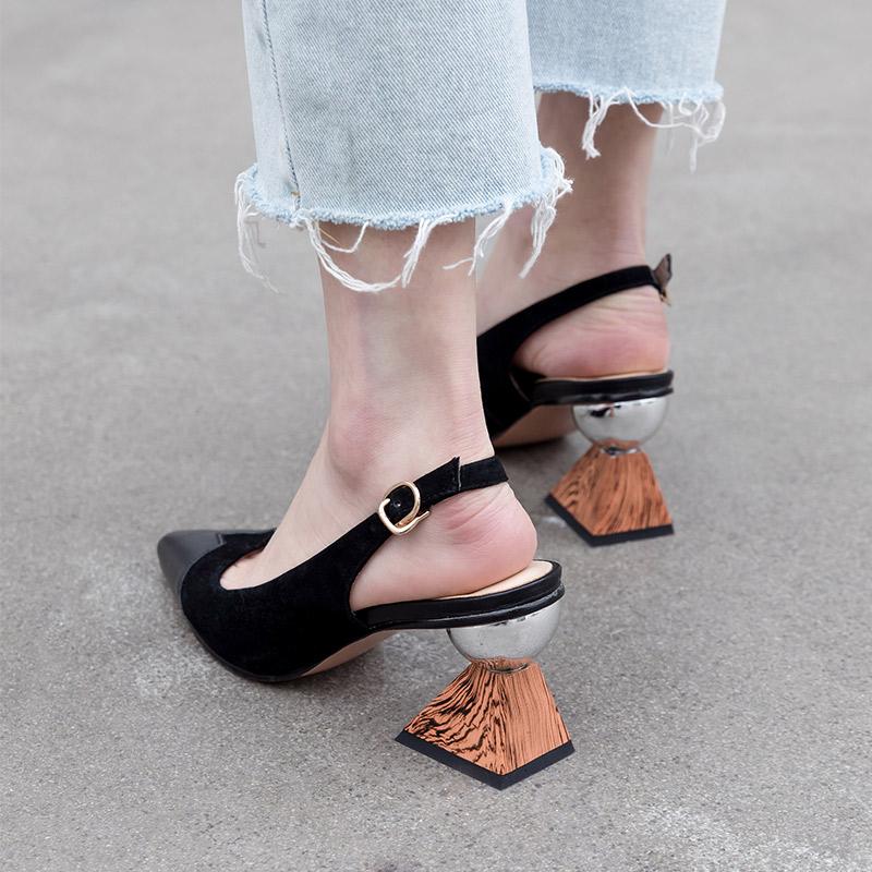 Black Suede Mixed Leather Women Dress Pumps Pointed Toe Slingback 7cm Strange High Heels Apricot Wedding Shoes Zapatillas Femmes
Black Suede Mixed Leather Women Dress Pumps Pointed Toe Slingback 7cm Strange High Heels Apricot Wedding Shoes Zapatillas Femmes