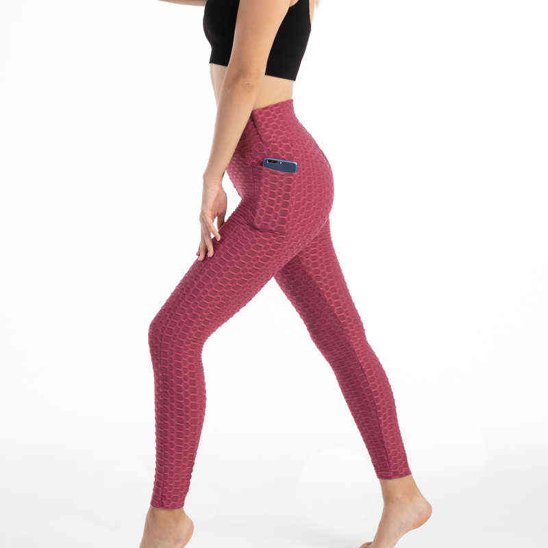 JIANWEILI push up leggings Woman High waist fitness anti cellulite legging femme Side pockets Gym Stretch pants Breathable 211215