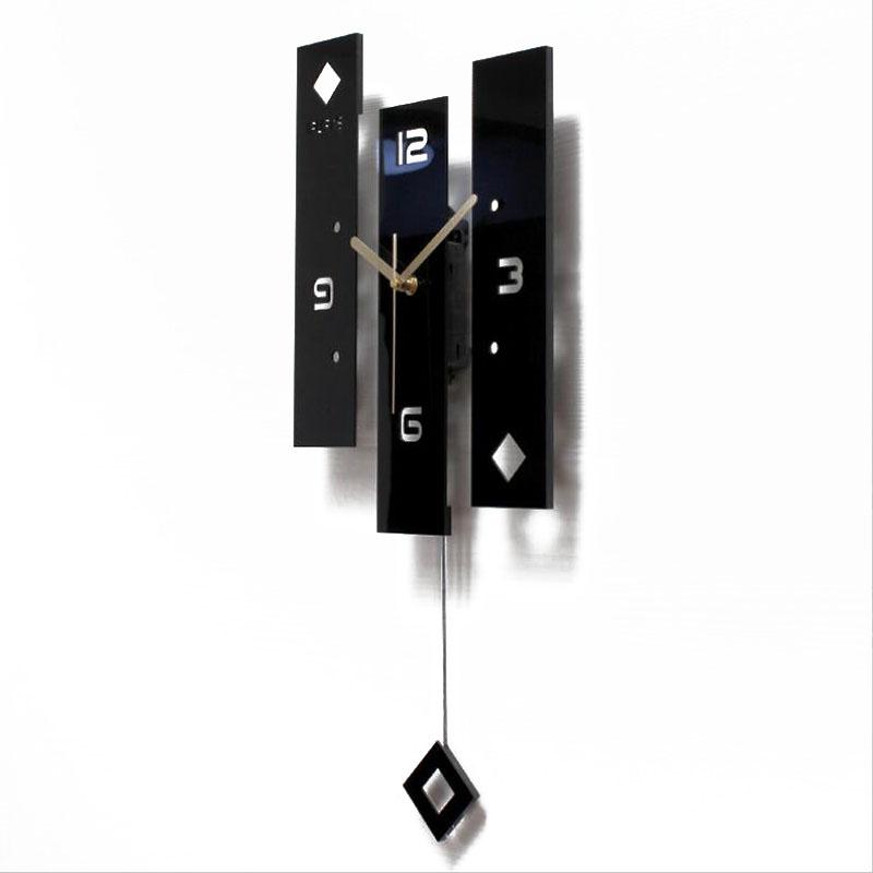 New Wall Clock Quartz Nordic Clock With Pendulum Large Size Wall Watch Modern Design For Home Decoration Big Duvar Saati Decor