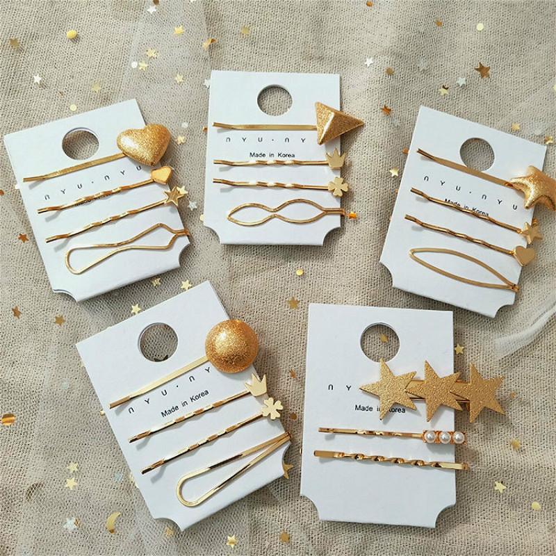 Ins metal hair clip set for women star geometry hairpins Wild pearl hairpin set adult barrettes hair accessories women headwear
Ins metal hair clip set for women star geometry hairpins Wild pearl hairpin set adult barrettes hair accessories women headwear