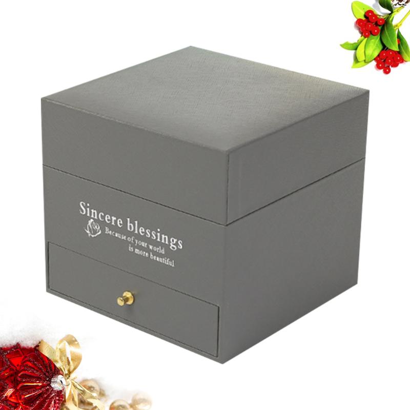 Soap Flower Gift Box Set Romantic 1 Flower Jewelry Case for Birthday Valentines Day with Bag (Grey
Soap Flower Gift Box Set Romantic 1 Flower Jewelry Case for Birthday Valentines Day with Bag (Grey