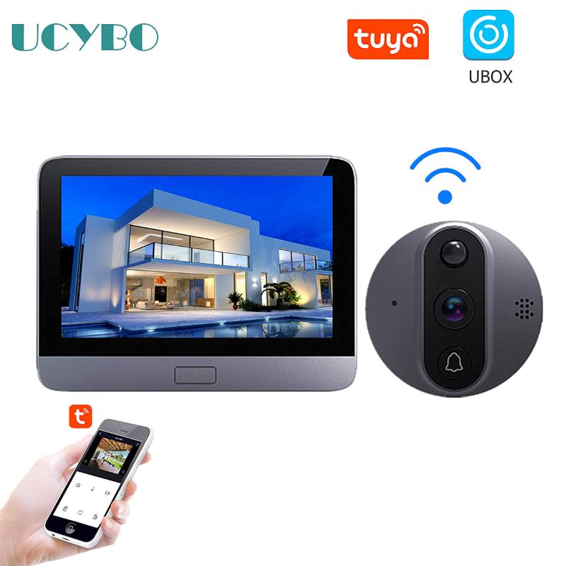 Doorbells Wifi Digital Peephole Door Viewer Camera Wireless Video Doorbell Outdoor Smart Home Tuya Ubox 4.3 Inch LCD Monitor PIR Battery
Doorbells Wifi Digital Peephole Door Viewer Camera Wireless Video Doorbell Outdoor Smart Home Tuya Ubox 4.3 Inch LCD Monitor PIR Battery