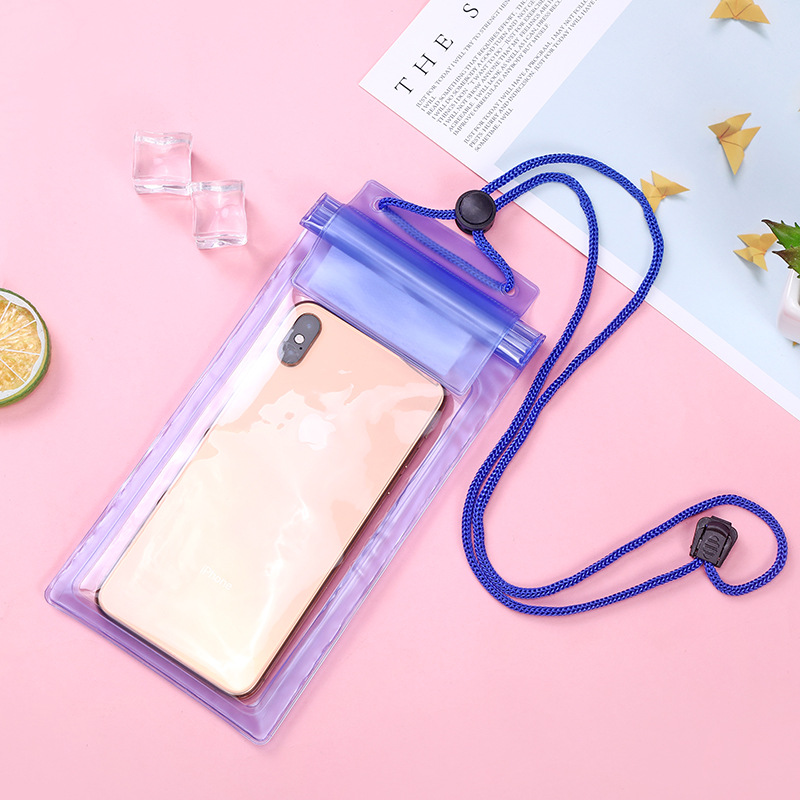 Noctilucent Waterproof bag Cases PVC Protective Mobile Phone Pouch case Diving Swimming Sports For iphone 12 Mini 11 Pro Max X XS XR