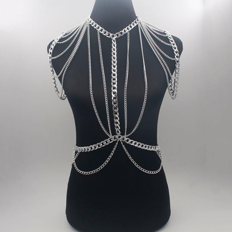 Chains Gold Sexy Body Jewelry Women Necklaces & Pendants Tassel Alloy Punk Long Necklace 2022 Designer Female Fashion BY206, Silver
Chains Gold Sexy Body Jewelry Women Necklaces & Pendants Tassel Alloy Punk Long Necklace 2022 Designer Female Fashion BY206, Silver