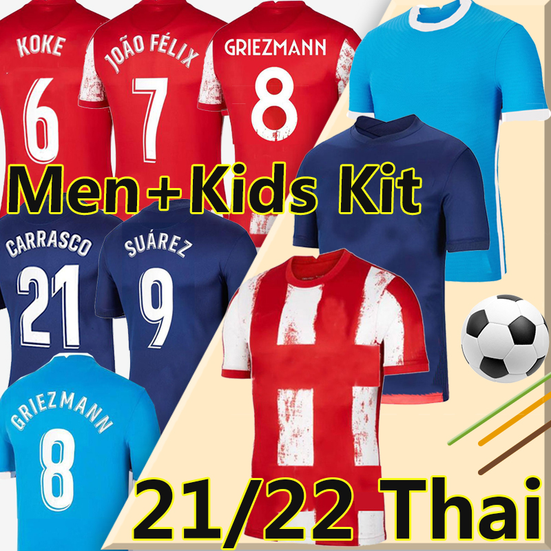 21/22 JOÃO FÉLIX Soccer Jerseys SUAREZ GRIEZMANN 2021 2022 M. Llorente CORREA KOKE Camisetas de fútbol LEMAR CARRASCO TRIPPIER R.DE PAULmen kids kit Football Shirt
21/22 JOÃO FÉLIX Soccer Jerseys SUAREZ GRIEZMANN 2021 2022 M. Llorente CORREA KOKE Camisetas de fútbol LEMAR CARRASCO TRIPPIER R.DE PAULmen kids kit Football Shirt