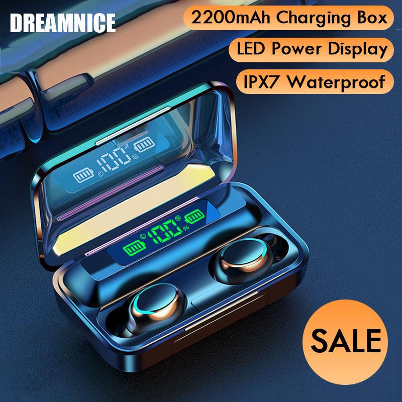 IPX7 Waterproof Earphone Bluetooth 5.0 Wireless Headphones Noise Cancelling Bluetooth Earphone Earbuds HD Call Headset, White
IPX7 Waterproof Earphone Bluetooth 5.0 Wireless Headphones Noise Cancelling Bluetooth Earphone Earbuds HD Call Headset, White