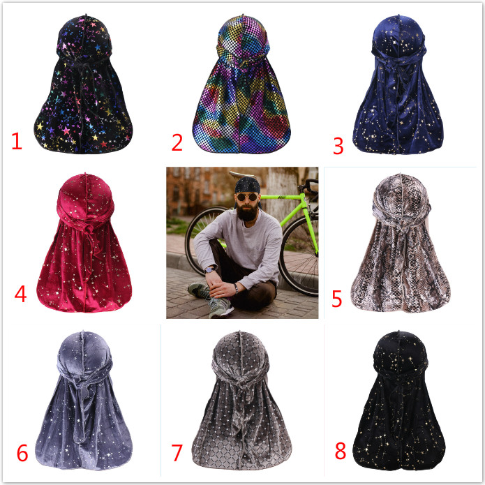 Velvet Durags Printing Turban Long Tail Shiny Silky Durag Bandana Turban Caps Hip Hop Rainbow Headwear Pirate Caps Rags Hat, Blue;gray
Velvet Durags Printing Turban Long Tail Shiny Silky Durag Bandana Turban Caps Hip Hop Rainbow Headwear Pirate Caps Rags Hat, Blue;gray
