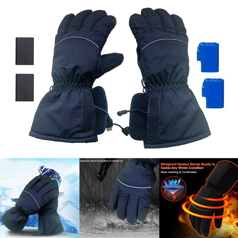 Motorcycle Electric Heated Gloves Skiing Gloves Touch Screen Winter Hand Warm Windproof with Battery for Women Men, No battery
Motorcycle Electric Heated Gloves Skiing Gloves Touch Screen Winter Hand Warm Windproof with Battery for Women Men, No battery
