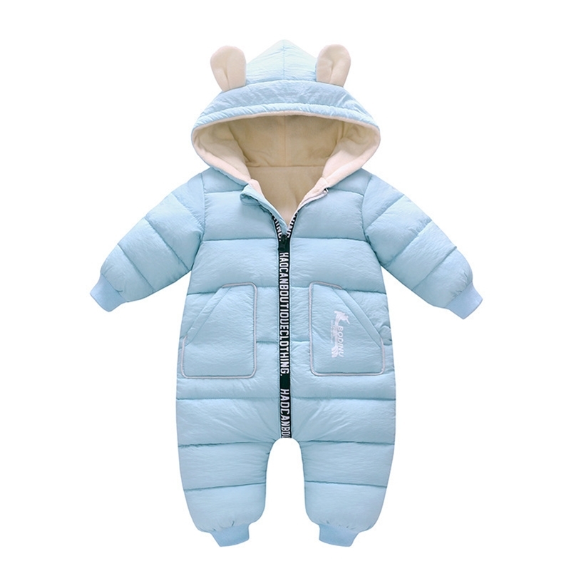 OLEKID 2020 Winter Baby Fleece Jacket Coat Plus Velvet Baby Girls Snowsuit Down Cotton Baby Boy Rompers Toddler Newborn Overalls LJ201023