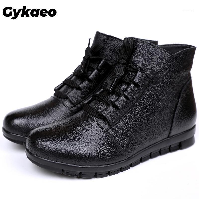 Gykaeo Mother Winter Shoes Woman Flat Bottom Genuine Leather Plush Ankle Boots for Women Lace Up Warm Botas Mujer Invierno 20201, Black
Gykaeo Mother Winter Shoes Woman Flat Bottom Genuine Leather Plush Ankle Boots for Women Lace Up Warm Botas Mujer Invierno 20201, Black