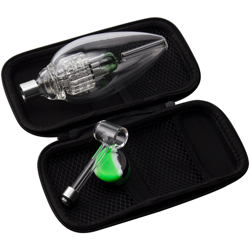 NC064 Nectar Collector OD 63mm Diamond Cut Core Nectar Collectors Bag Set 510 Titanium Ceramic Nails Quartz Banger Nail 45/90 Degree