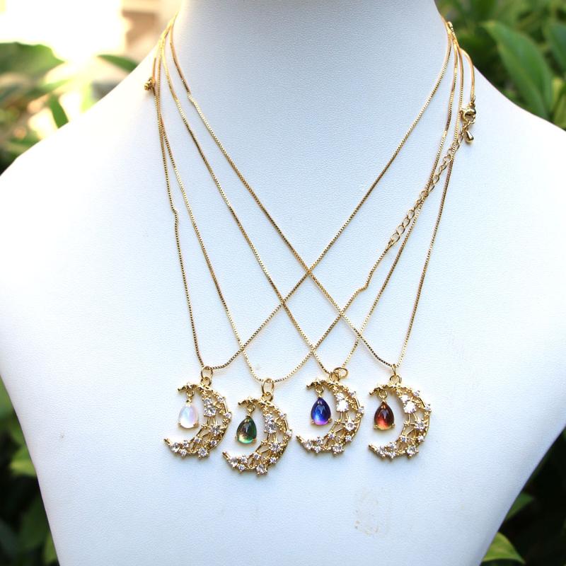 Pendant Necklaces Fashion Light Of Moon Charm Necklace Delicate Clavicle Stars Crystal Zircon Chain For Women Jewelry, Silver
Pendant Necklaces Fashion Light Of Moon Charm Necklace Delicate Clavicle Stars Crystal Zircon Chain For Women Jewelry, Silver